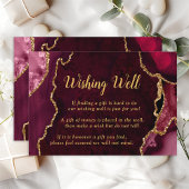 Red and Gold Agate Hochzeit wünschend gut Begleitkarte