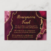 Red and Gold Agate Honeymoon Fund Begleitkarte (Vorderseite)