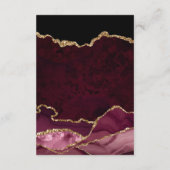 Red and Gold Agate Wedding Honeymoon Fund Begleitkarte (Rückseite)