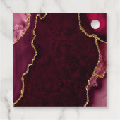 Red and Gold Agate Wedding Vielen Dank Geschenkanhänger (Rückseite)