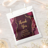 Red and Gold Agate Wedding Vielen Dank Geschenktütchen (Ausgeschnitten)