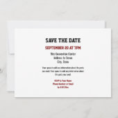 Red and Gold Any Year School Reunion Invitation Einladung (Rückseite)