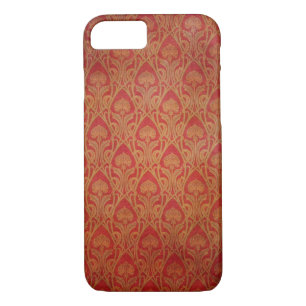 Red and Gold Art Nouveau Damask Case-Mate iPhone Hülle