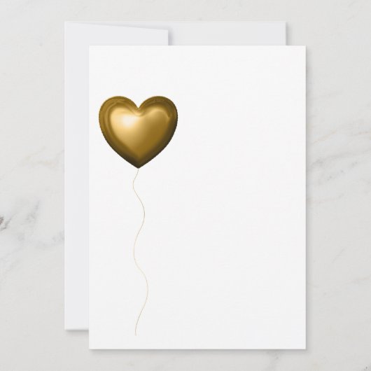 Red and Gold Balloon Baby oder Brautparty per Mail Einladung (Rückseite)