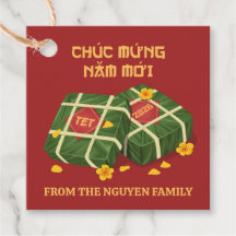 Red and Gold Banh Chung Vietnamese Tet 2026