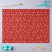 Red and Gold Candy Canes Red Christmas Seidenpapier (Basteln)