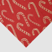 Red and Gold Candy Canes Red Christmas Seidenpapier (Ausschnitt)