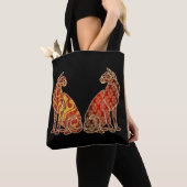 Red and Gold Cat Couple Tasche (Von Nahem)