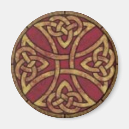 Red and Gold Celtic Knot Magnet (Vorne)