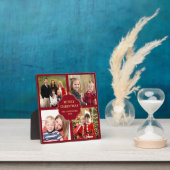 Red and Gold Christmas 4 Square Fotos Collage Fotoplatte (InSitu)