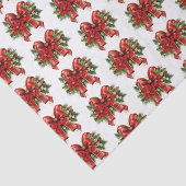 Red and Gold Christmas Bow Festive Patterns Seidenpapier (Ausschnitt)