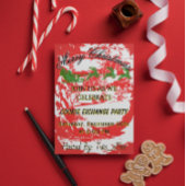 Red and Gold Christmas Cookie/Dinner Party Einladung