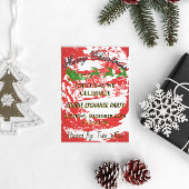 Red and Gold Christmas Cookie/Dinner Party Einladung