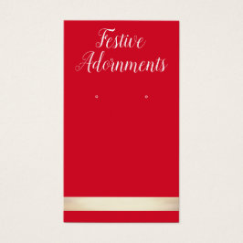 Red and Gold Christmas Earring Display Card
