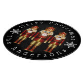 Red and Gold Christmas Nutcracker personalisieren  Schneidebrett (Ecke)