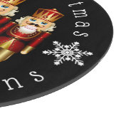 Red and Gold Christmas Nutcracker personalisieren  Schneidebrett (Ecke)