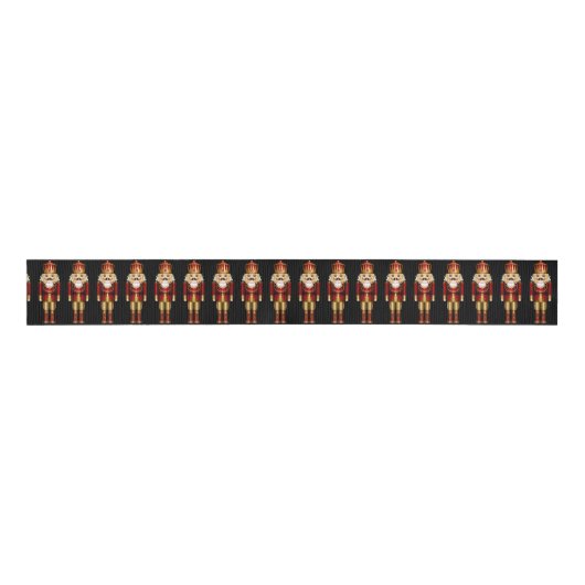 Red and Gold Christmas Nutcrackers Ripsband (Vorderseite)