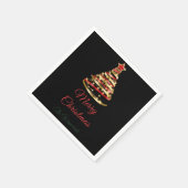 Red and Gold Christmas Tree Serviette (Ecke)