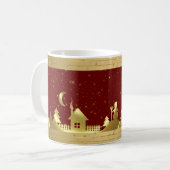 Red and Gold Christmas Village Tasse (Vorderseite Links)