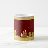 Red and Gold Christmas Village Tasse (Mittel)