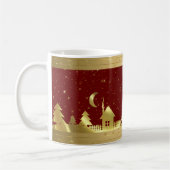Red and Gold Christmas Village Tasse (Links)