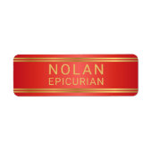 Red and Gold Cigar Band Label (Vorne)