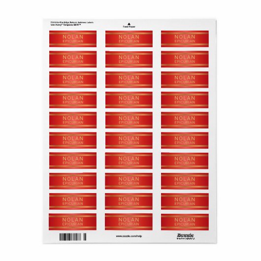 Red and Gold Cigar Band Label (Vorne)