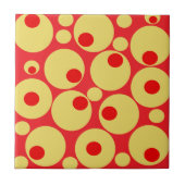 Red and Gold Circles Fliese (Vorderseite)