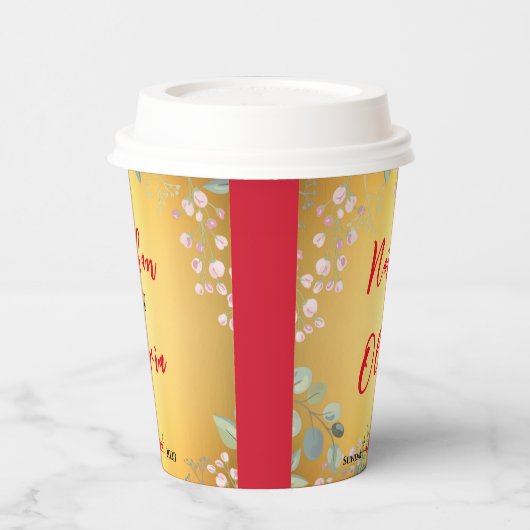 Red and Gold Cup Pappbecher (Links)