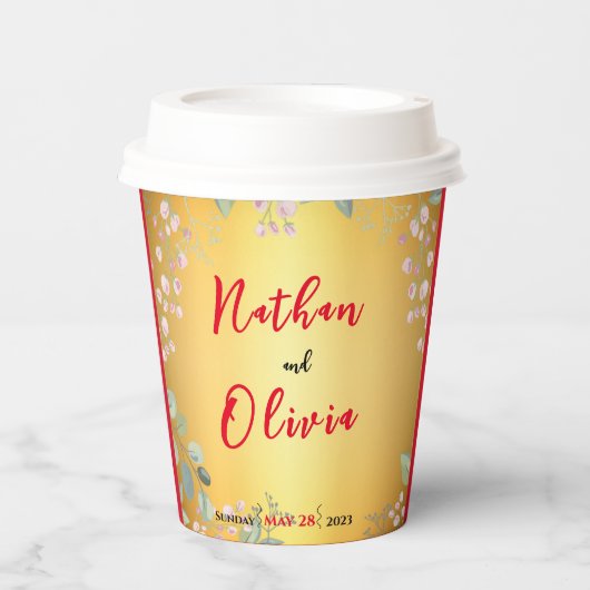 Red and Gold Cup Pappbecher (Vorderseite)