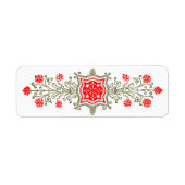 Red and Gold Daisy Etching Labels (Vorne)