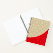 Red and Gold Damask Sunburst Notizblock (Innenseite)