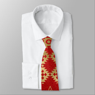 Red and Gold Design Krawatte