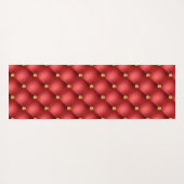 Red and Gold Diamond Tufted Yoga Mat Yogamatte (Rückseite (Horizontal))