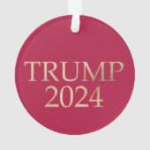 Red and Gold Donald Trump 2024 Ornament (Rückseite)