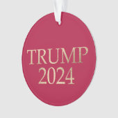 Red and Gold Donald Trump 2024 Ornament (Vorderseite)