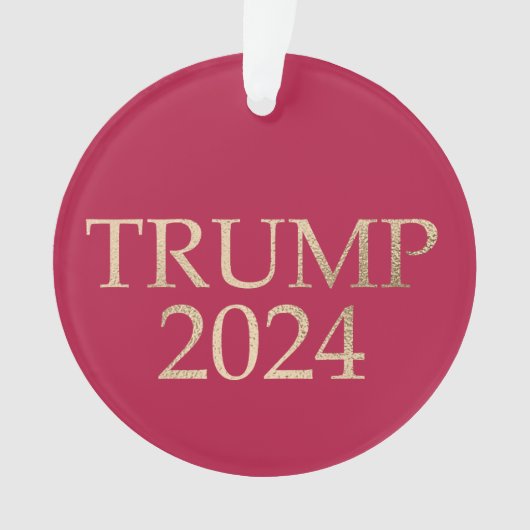 Red and Gold Donald Trump 2024 Ornament (Vorderseite)
