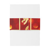 Red and Gold Dragon Wedding Einladungsbanderole (Rückseitenbeispiel)