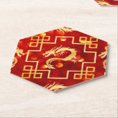 Red and Gold Dragon Wedding Untersetzer (angewinkelt)