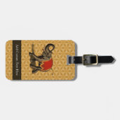 Red and Gold Elephant Gepäckanhänger (Vorderseite horizontal)