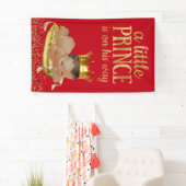 Red and Gold Ethnic Prince Baby Dusche Banner (Insitu)
