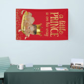 Red and Gold Ethnic Prince Baby Dusche Banner (Messeveranstaltung)