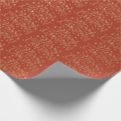 Red and Gold Frohe Weihnachts-Script-Muster Geschenkpapier (Ecke)