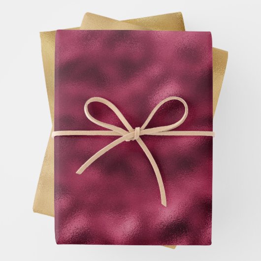 Red and Gold Glam Geschenkpapier Set (Beispiel)