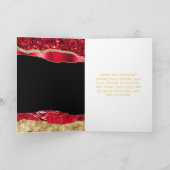 Red and Gold Glam Tars 16 . Geburtstag Karte (Innenseite)