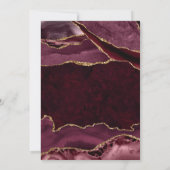 Red and Gold Glitzer Agate Sweet 16 Einladung (Rückseite)