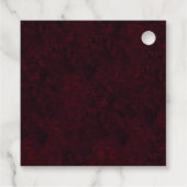 Red and Gold Glitzer Marble Agate Wedding Geschenkanhänger (Rückseite)