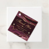 Red and Gold Glitzer Marble Agate Wedding Geschenkanhänger (Beispiel)
