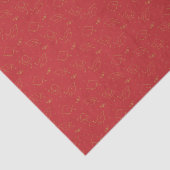 Red and Gold Graduation Cap Toss Seidenpapier (Ausschnitt)