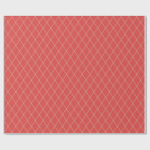Red and Gold Harlequin Geometric Geschenkpapier (Flach)